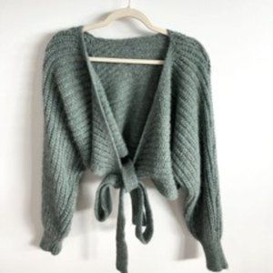 Zara Wrap Sweater Sea Green